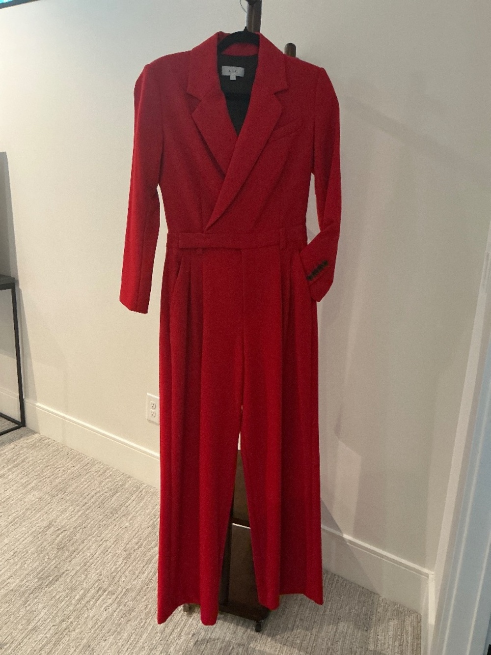 ALC CHERRY RED BLAZER PANT JUMPSUIT